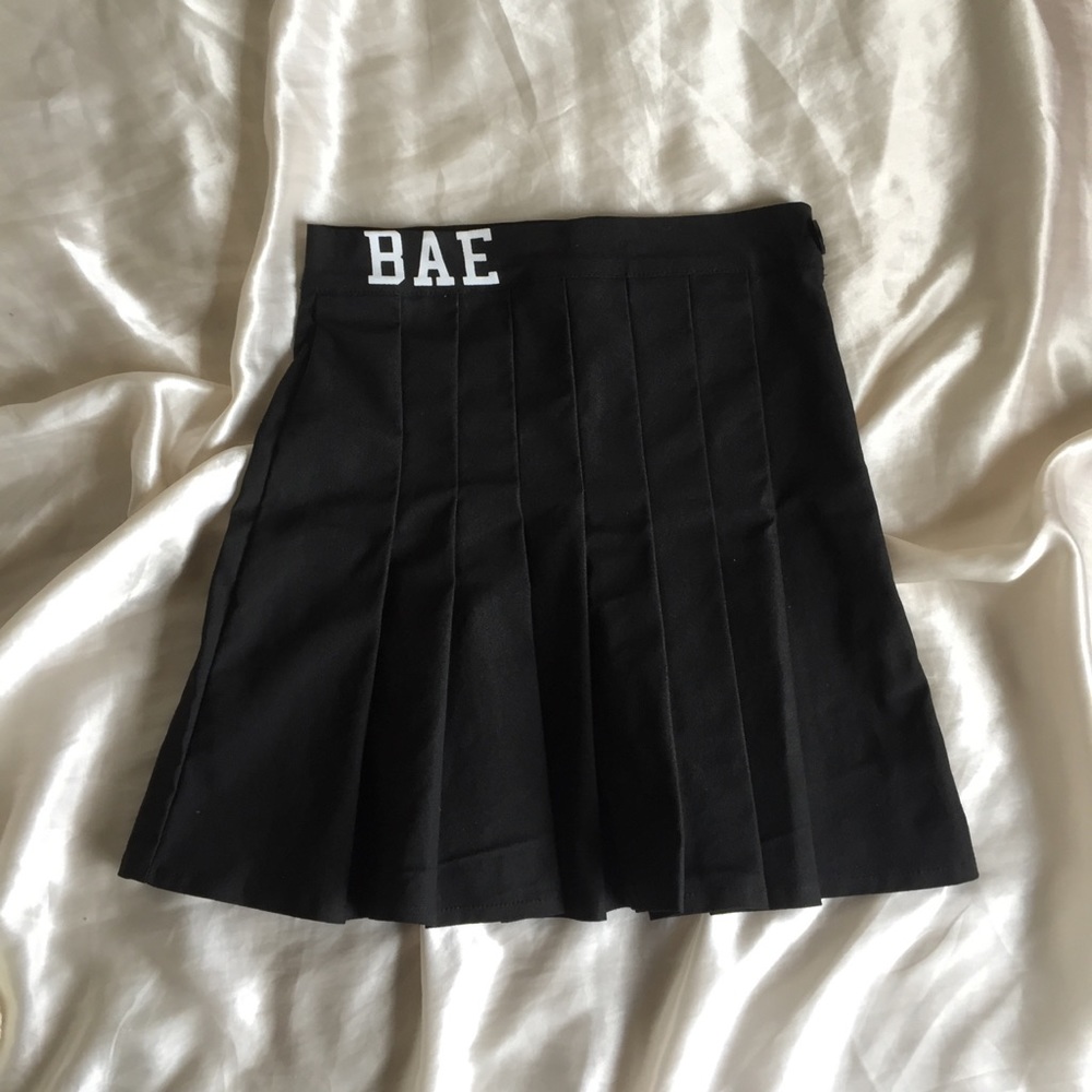 O Mighty Bae Pleated Tennis Skirt